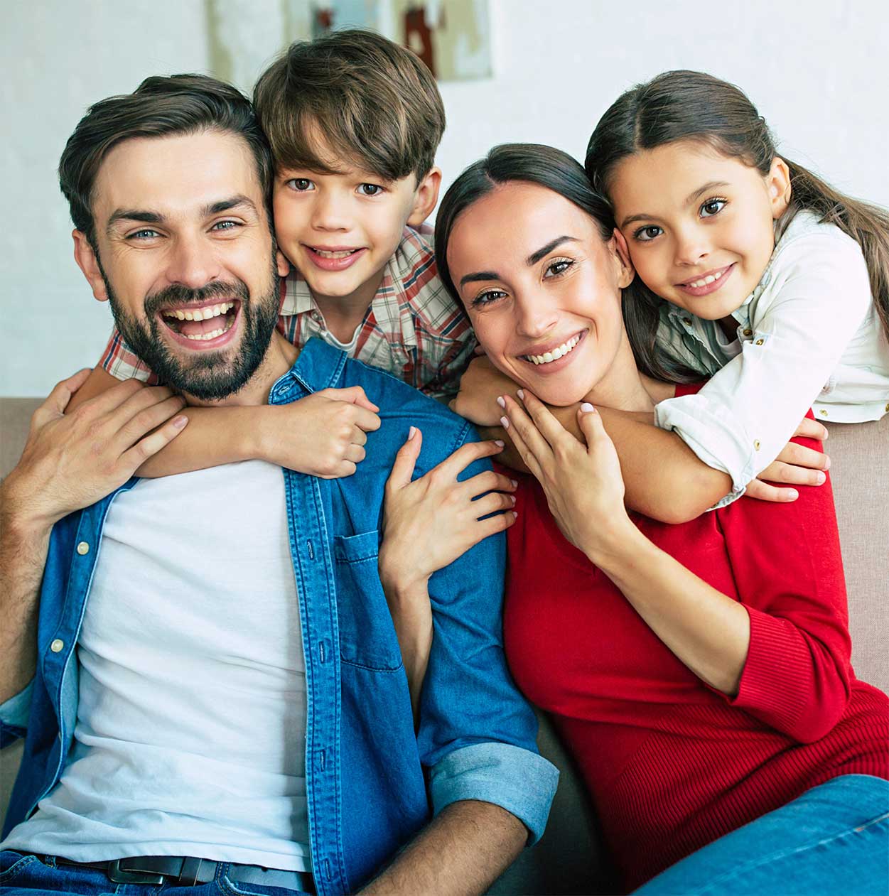 Family enjoying healthy smiles